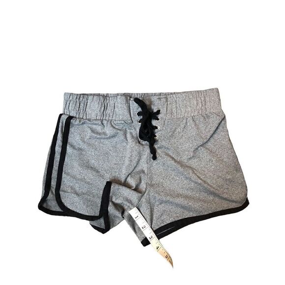 Rue 21 gray athletic running shorts with black trim and elastic waistband and cr - Picture 5 of 7
